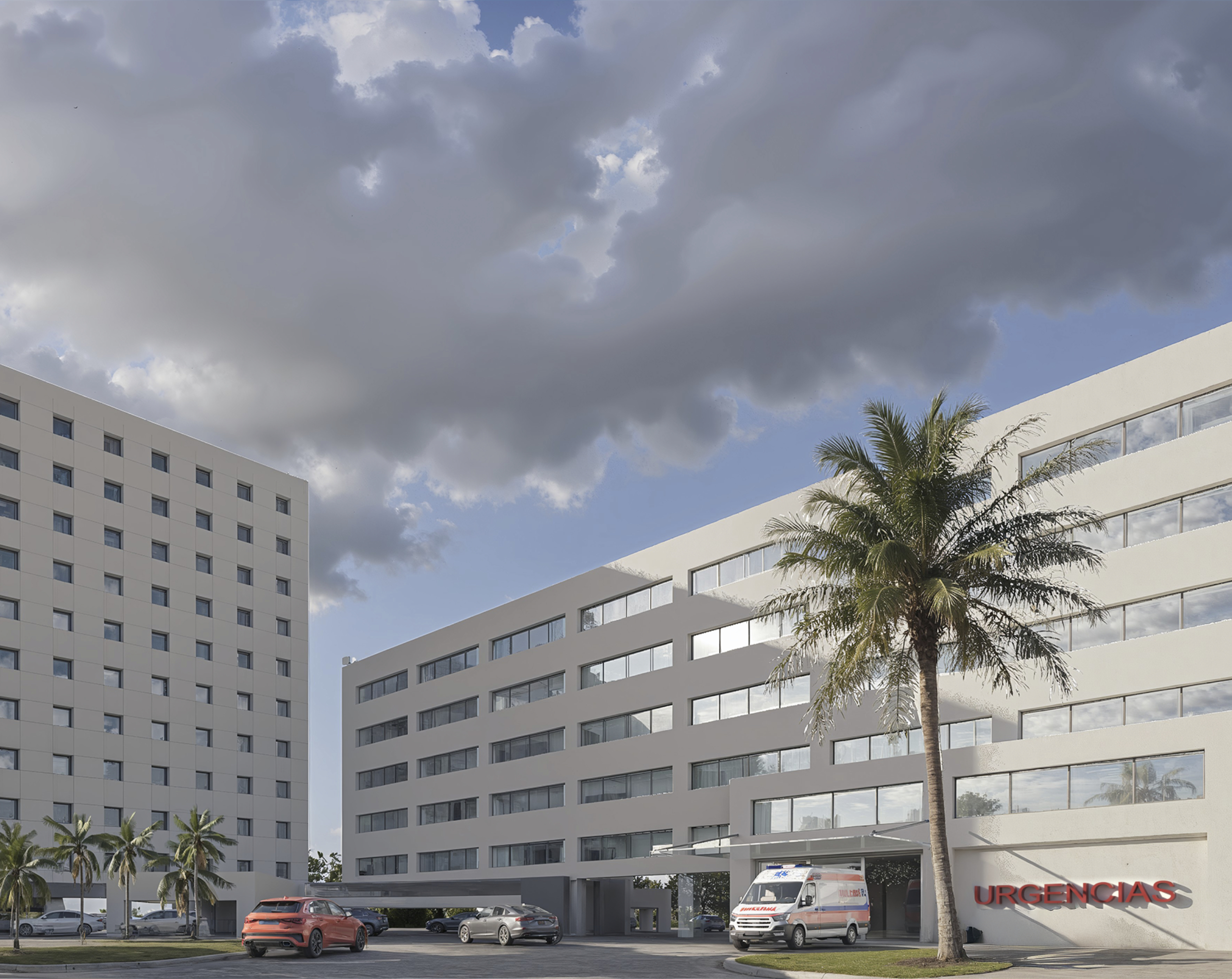 Fachada de la nueva torre de consultorios de Hospital Angeles Xalapa, parte de la mejor red hospitalaria privada de México.